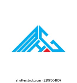 MHG letter logo creative design with vector graphic, MHG simple and modern logo in triangle shape.