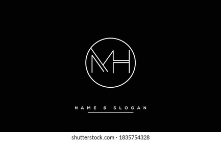 MH,HM ,M ,H  Abstract Letters Logo Monogram