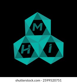 MHI creative minimalist letter logo. MHI unique vector initials alphabet letter logo design

