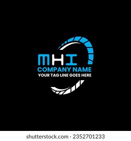 MHI letter logo creative design with vector graphic, MHI simple and modern logo. MHI luxurious alphabet design  