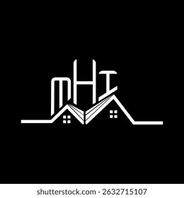 MHI Real State logo design, MHI simple and modern logo. MHI luxurious alphabet design  