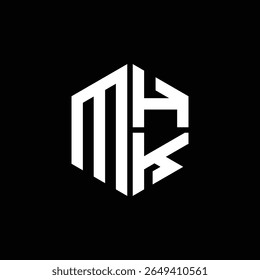 MHK logo MHK icon MHK monogram MHK letter minimalist Circle flat Unique modern abstract logo design.