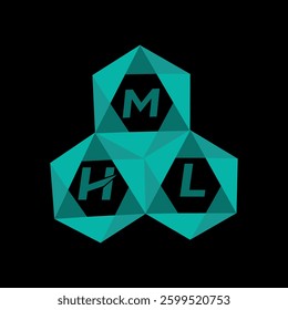MHL creative minimalist letter logo. MHL unique vector initials alphabet letter logo design
