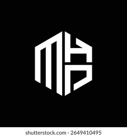Logotipo de MHP Icono de MHP Monograma de MHP Carta minimalista Círculo plano Diseño de logotipo abstracto moderno único.