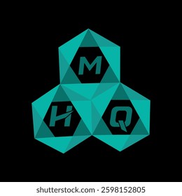 MHQ creative minimalist letter logo. MHQ unique vector initials alphabet letter logo design
