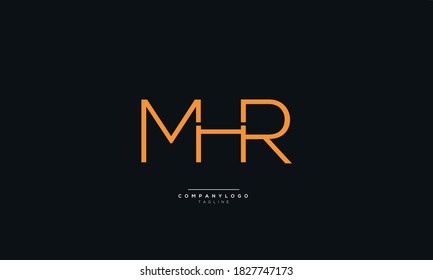 MHR Letter Business Logo Design Alphabet Icon Vector Monogram