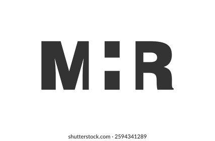 MHR logo design. Initial letter M H R bold font style for tech startups, consulting, corporate branding. Creative company name, headlines typography identity, trendy logotype. Vector illustration.