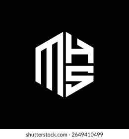 
MHS logo MHS icon MHS monogram MHS letter minimalist Circle flat Unique modern abstract logo design.