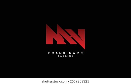 MHV, MVH, HMV, HVM, VHM, VMH, Abstract initial monogram letter alphabet logo design