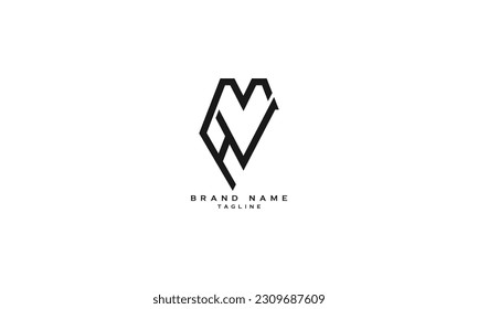 MHV, VMH, HMV, Resumen diseño inicial del logotipo del alfabeto de una letra monográfica