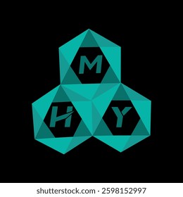 MHY creative minimalist letter logo. MHY unique vector initials alphabet letter logo design
