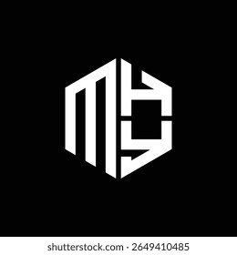 MHY logo MHY icon MHY monogram MHY letter minimalist Circle flat Unique modern abstract logo design.
