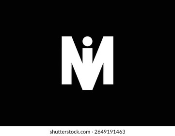 MI, Monograma de logotipo com letras abstratas