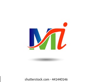 Mi company linked letter logo
