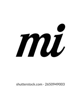 mi creative negative space logo design that combines minimalism and hidden meaning for unique brand identity.