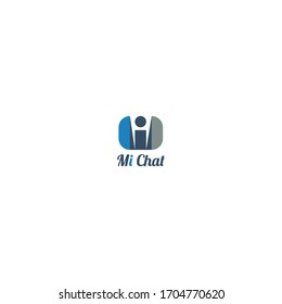 Mi icon design. template, clean vector design for a app company