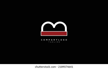 MI IM Abstract initial monogram letter alphabet logo design