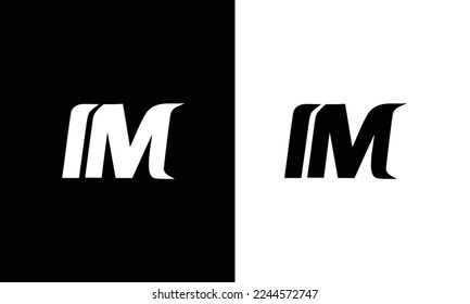 MI, IM Abstract initial monogram letter alphabet logo design
