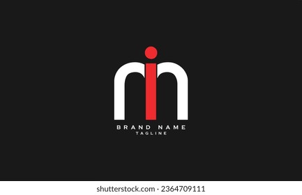 MI, IM, Abstract initial monogram letter alphabet logo design