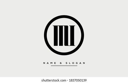 MI, IM Abstract Letters Logo Monogram