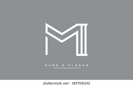 MI, IM Abstract Letters Logo Monogram