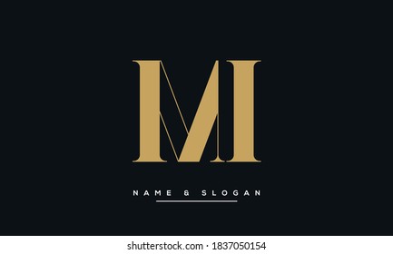 MI, IM Abstract Letters Logo Monogram