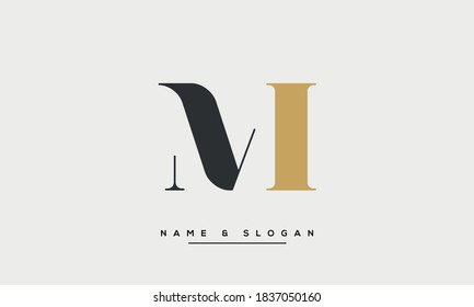 MI, IM Abstract Letters Logo Monogram