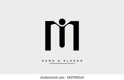 MI, IM Abstract Letters Logo Monogram