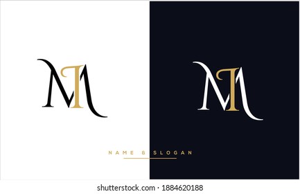 MI ,IM  Abstract Letters Logo Monogram