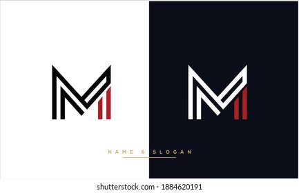 MI ,IM  Abstract Letters Logo Monogram