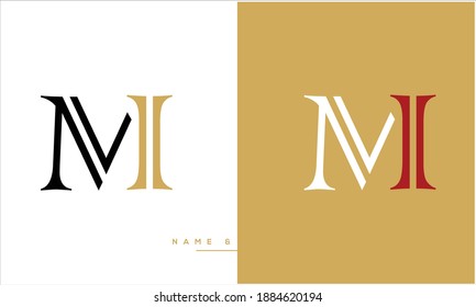 MI ,IM  Abstract Letters Logo Monogram