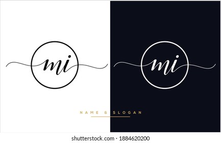 MI ,IM  Abstract Letters Logo Monogram