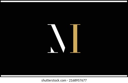 MI, IM Abstract Letters Logo Monogram