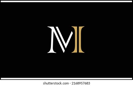 MI, IM Abstract Letters Logo Monogram