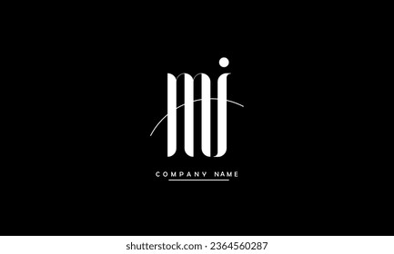 MI, IM Abstract Letters Logo Monogram