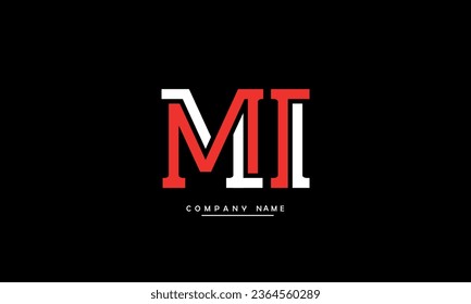 MI, IM Abstract Letters Logo Monogram