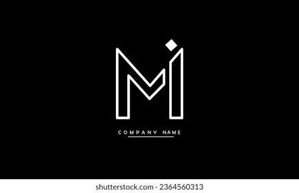 MI, IM Abstract Letters Logo Monogram