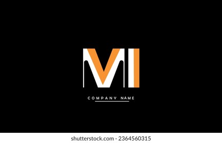 MI, IM Abstract Letters Logo Monogram