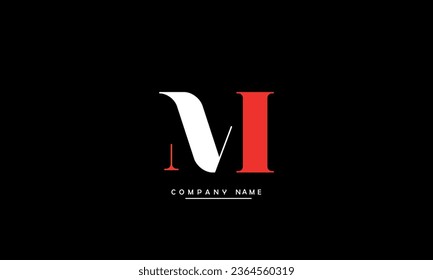 MI, IM Abstract Letters Logo Monogram