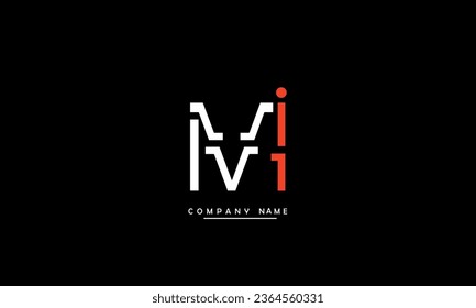 MI, IM Abstract Letters Logo Monogram