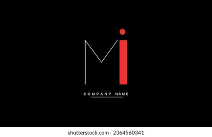 MI, IM Abstract Letters Logo Monogram