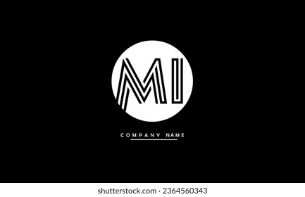 MI, IM Abstract Letters Logo Monogram