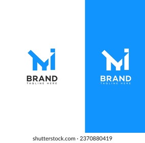 MI, IM letter branding logo