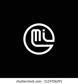 MI IM logo, Black and White color concept 