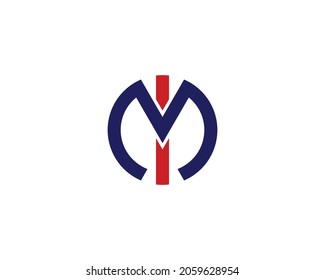 MI IM logo design vector template