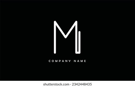 MI IM M I Abstract Letters Logo Monogram