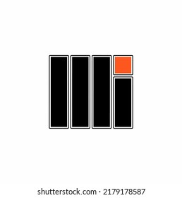 Mi im i m monogram logo isolated on white background