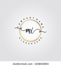 MI Initial beauty floral logo template