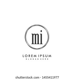 MI Initial beauty monogram logo vector