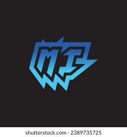 MI initial inspiration logo design esport and gaming clan ideas